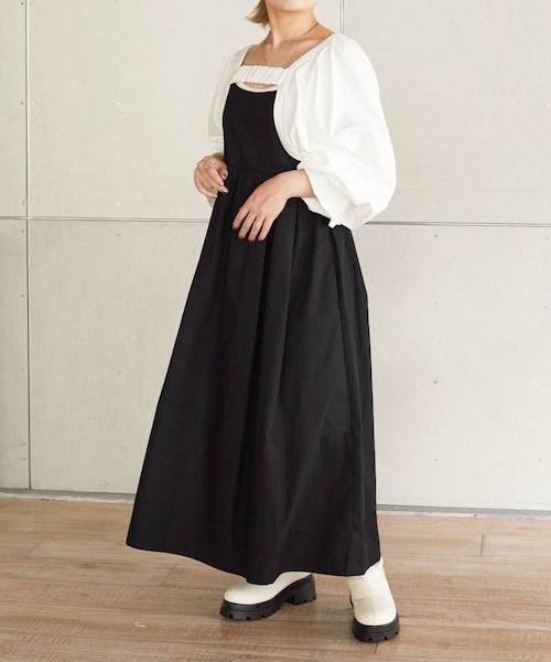 rosemuse ロゼミューズ キャミミニワンピース(チャコール)とボレロ(黒) rosemuse ロゼミューズ キャミミニワンピース(チャコール)と