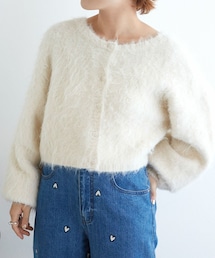 w closet（ダブルクローゼット）の「起毛クルーカーディガン（トップス）」