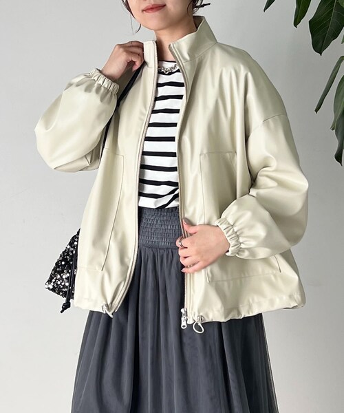 un dix cors（アンディコール）の「《予約》エコレザーブルゾン 
