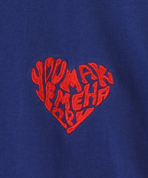OUTLET(アウトレット)の「ハート刺繍Tシャツ(トップス・レディース・クロ/ブルー/オフシロ/オートミール・FREE)」の18枚目の写真