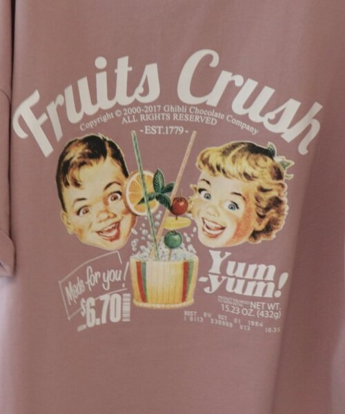 OUTLET(アウトレット)の「アソートプリントTシャツ(トップス・レディース・ブルー/ピンク/スミクロ・FREE)」の7枚目の写真