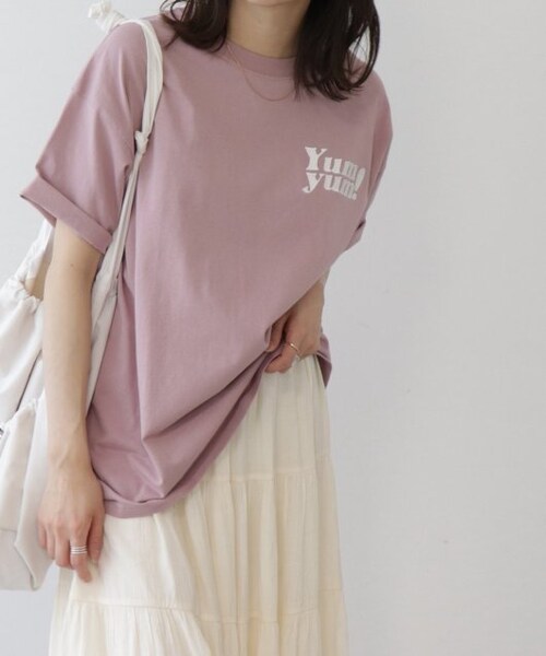 OUTLET(アウトレット)の「アソートプリントTシャツ(トップス・レディース・ブルー/ピンク/スミクロ・FREE)」の2枚目の写真