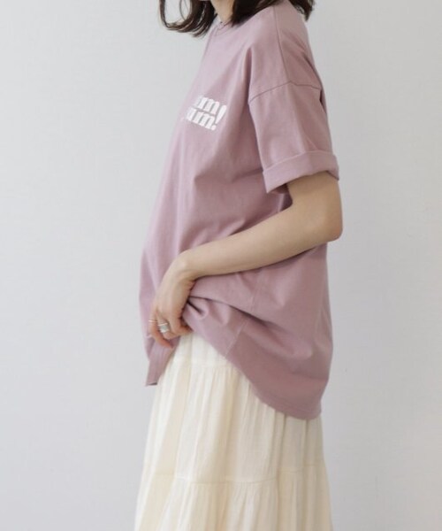 OUTLET(アウトレット)の「アソートプリントTシャツ(トップス・レディース・ブルー/ピンク/スミクロ・FREE)」の4枚目の写真