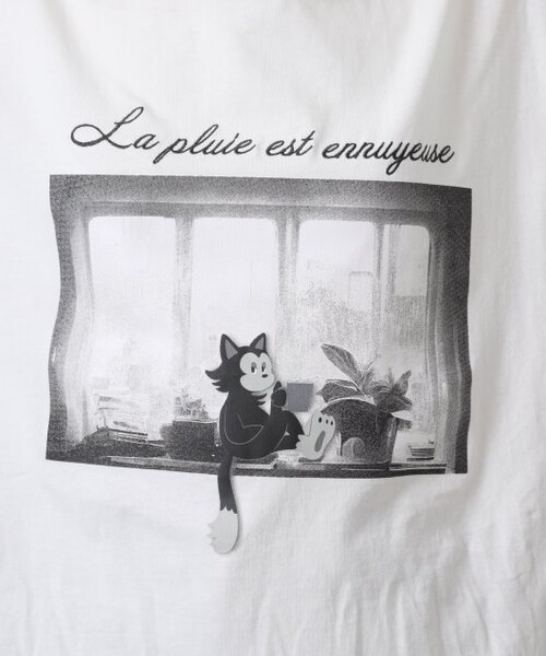 OUTLET(アウトレット)の「ネコイラストビッグTシャツ(トップス・レディース・パープル/オフシロ/オートミール・FREE)」の17枚目の写真