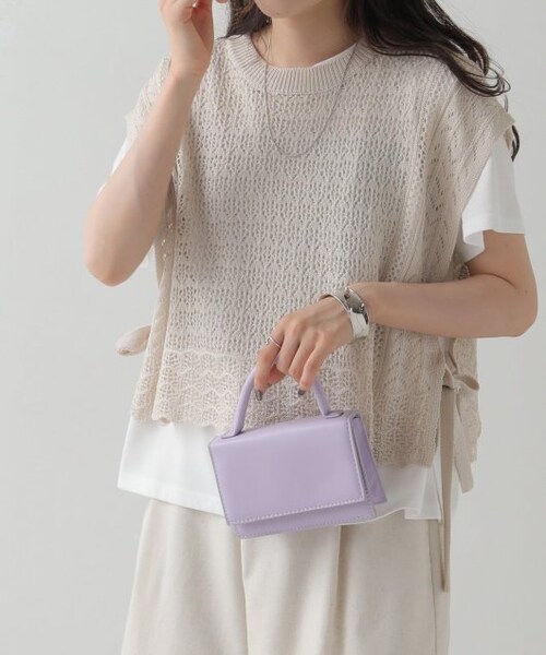 OUTLET(アウトレット)の「サイドリボンベスト×Tシャツ(トップス・レディース・クロ/サックス/ベージュ・FREE)」の21枚目の写真