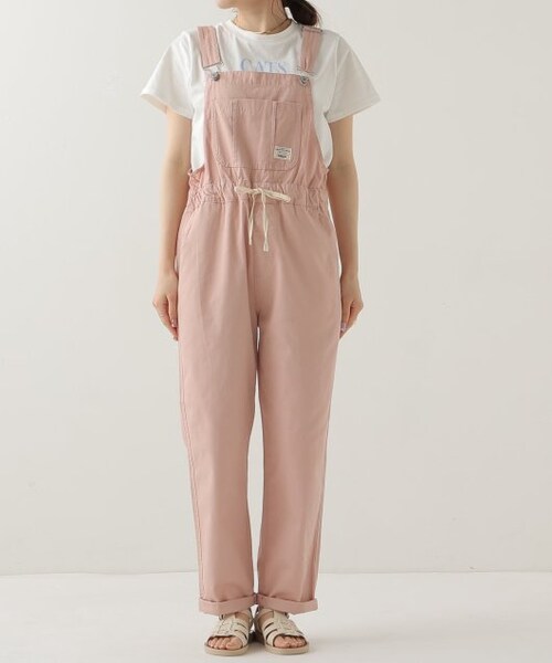 OUTLET（アウトレット）の「オーバーオールパンツ（オールインワン・サロペット・レディース・ピンク・FREE）」の3枚目の写真