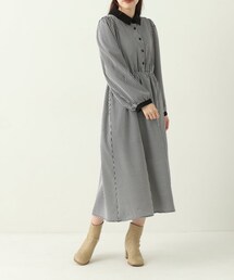 OUTLET（アウトレット）の「配色衿付きワンピース（ワンピース/ドレス）」