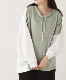 OUTLET（アウトレット）の「裏毛ルーズハイネックプルオーバー（トップス）」