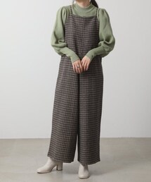 OUTLET | 起毛チェック柄サロペット