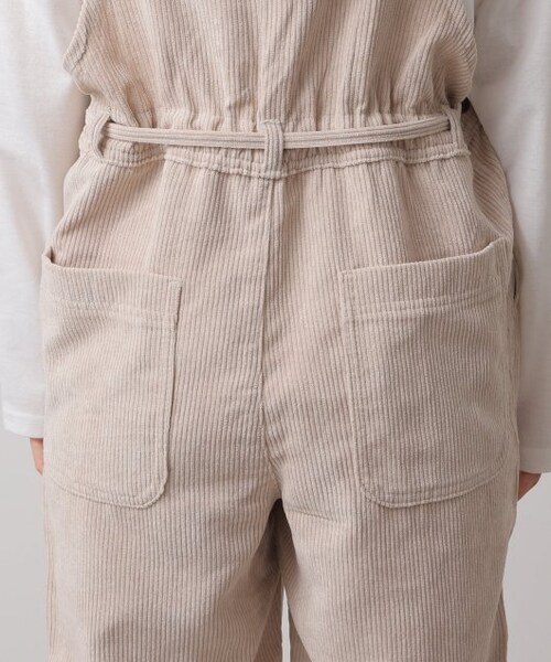 OUTLET(アウトレット)の「コーデュロイサロペット(オールインワン・サロペット・レディース・グリーン/ブラウン/キナリ・FREE)」の10枚目の写真