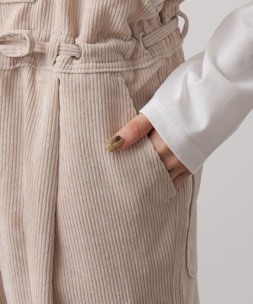 OUTLET(アウトレット)の「コーデュロイサロペット(オールインワン・サロペット・レディース・グリーン/ブラウン/キナリ・FREE)」の14枚目の写真