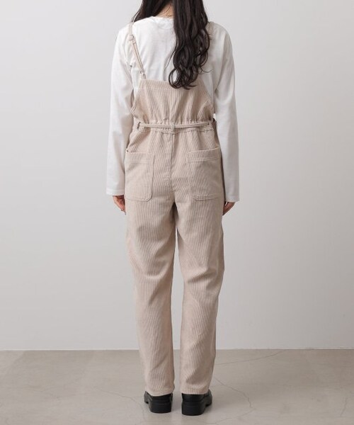 OUTLET(アウトレット)の「コーデュロイサロペット(オールインワン・サロペット・レディース・グリーン/ブラウン/キナリ・FREE)」の8枚目の写真