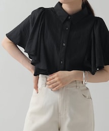 OUTLET（アウトレット）の「フレアスリーブブラウス（トップス）」