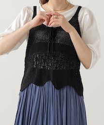 OUTLET（アウトレット）の「ニットキャミ×Tシャツ（トップス）」