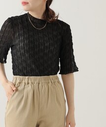 OUTLET（アウトレット）の「ウェーブシアー半袖プルオーバー（トップス）」
