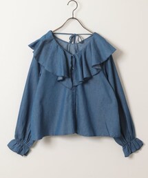 OUTLET（アウトレット）の「ラッフル衿ブラウス（トップス）」