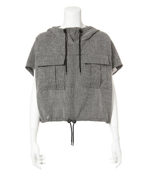 G.V.G.V.（ジーヴィージーヴィー）の「BASKET-WEAVE CARGO ANORAK（パンツ・レディース・GREY・36）」の2枚目の写真