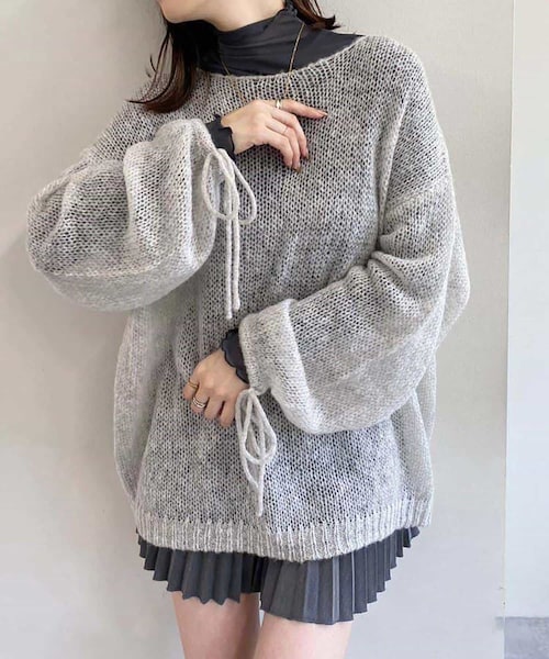 新品未使用　ALEXANDER MQUEEN モヘア　ロングニット　M ふわふわ モヘア ニット ラウンドネック ゆったり シンプル n220