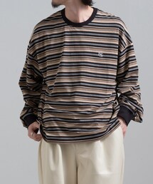 Lui's | 【Neucon / ニューコン】24SS 刺繍ボーダー L/S TEE(Tシャツ/カットソー)