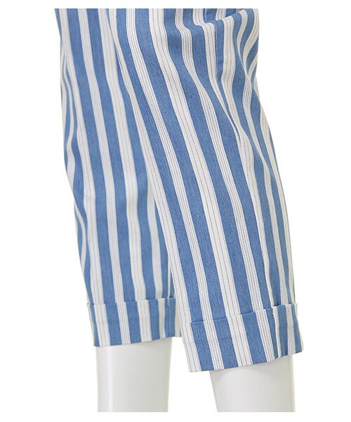 SPIRALGIRL(スパイラルガール)の「ストライプノンタックパンツ(パンツ・レディース・ブルー/ブラック/ネイビー・1/2)」の10枚目の写真