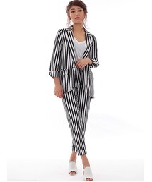 SPIRALGIRL | ストライプノンタックパンツ(パンツ)