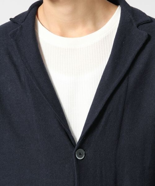 RAGEBLUE（レイジブルー）の「リネンニットテーラードジャケット（ジャケット/アウター・メンズ・グレー/ネイビー・Ｍ/Ｌ）」の6枚目の写真