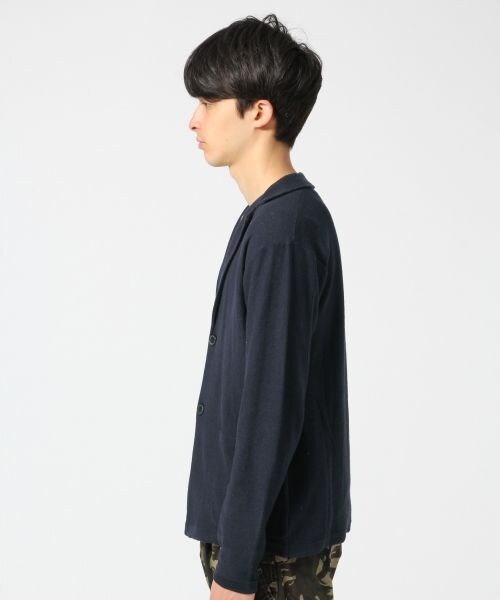 RAGEBLUE（レイジブルー）の「リネンニットテーラードジャケット（ジャケット/アウター・メンズ・グレー/ネイビー・Ｍ/Ｌ）」の3枚目の写真