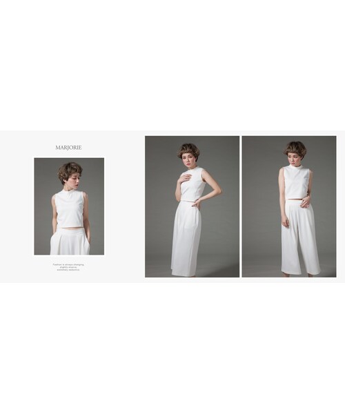 Marjorie(マージョリー)の「簡型小時代,小立領修身彈性上衣(トップス・レディース・黑/白・F)」の4枚目の写真