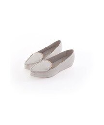 Marjorie | 踩著雲朵，金色裝飾牛皮平底鞋(真皮)(シューズ)