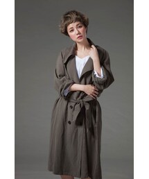 Marjorie | 女明星氣場，蜜桃絲高質感風衣外套(ジャケット/アウター)