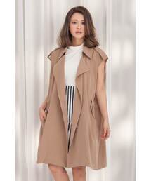 Marjorie | 女明星私著，蜜桃絲高質感背心造型風衣(ジャケット/アウター)