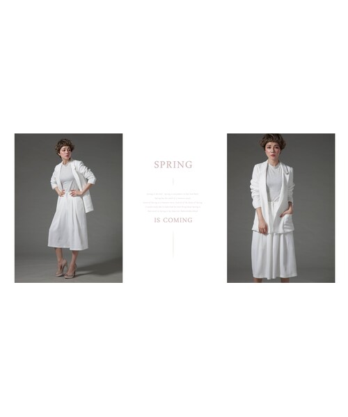 Marjorie（マージョリー）の「套裝公式，復古時髦雪紡西裝外套（ジャケット/アウター・レディース・白/深藍・F）」の4枚目の写真