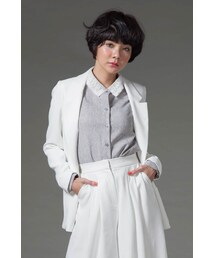 Marjorie | 套裝公式，復古時髦雪紡西裝外套(ジャケット/アウター)