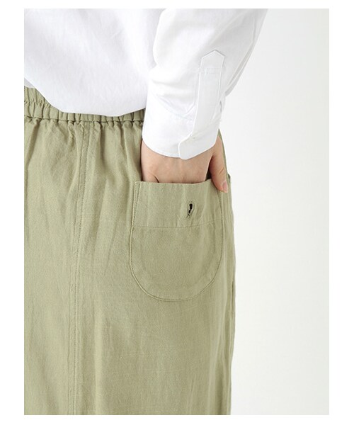 ehka sopo（エヘカソポ）の「前釦タイトスカート（スカート・レディース・アイボリー/イエロー/グリーン・M）」の9枚目の写真