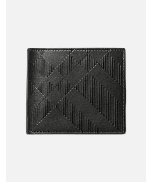 Embossed Check Bifold Wallet