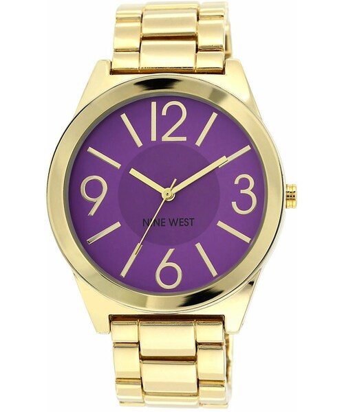 Nine West Women's Gold-Tone Bracelet Watch 42mm NW/1584PRGB