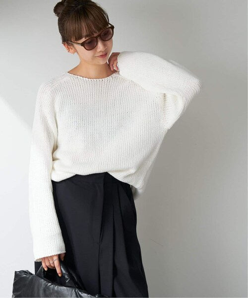 新品タグ付き plage paper yarnプルオーバー セール】COTTON TAPE YARN プルオーバー（ニット/セーター）｜Plage