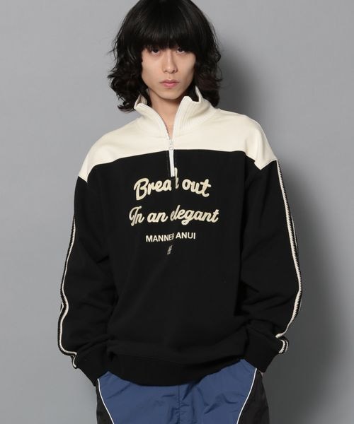 PAGEBOY（ページボーイ）の「Anui/ハーフZIPバイカラースウェット