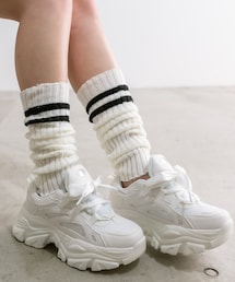 OLIVE des OLIVE | 【S・M・Lサイズ展開】厚底綿サテンリボンスニーカー(シューズ)