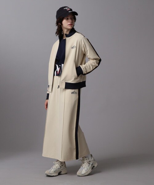 AVIREX（アヴィレックス）の「【先行予約 2月上旬-2月中旬入荷予定】TRACK SKIRT/トラックスカート（スカート・オレンジ/クリーム・F）」の5枚目の写真
