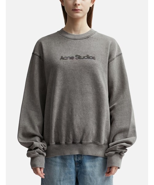 【送料&関税込】Acne Studios Sweater With Logo Acne Studios - ロゴセーター - ネイビーブルー