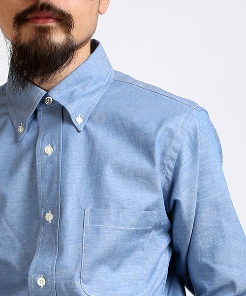 FREAK'S AMERICA（フリークスアメリカ）の「L/S Chambray Shirts -MADE IN USA-（その他・メンズ・サックスブルー/ネイビー・S/M/L）」の3枚目の写真