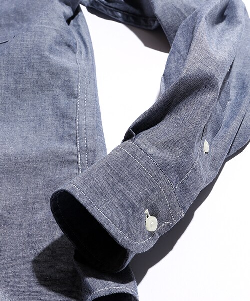 FREAK'S AMERICA（フリークスアメリカ）の「L/S Chambray Shirts -MADE IN USA-（その他・メンズ・サックスブルー/ネイビー・S/M/L）」の11枚目の写真