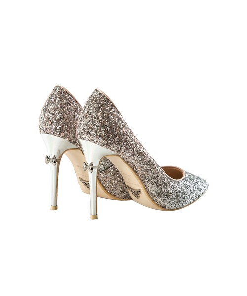 gracegift（グレースギフト）の「白雪公主漸層碎石跟鞋（シューズ・レディース・銀灰/粉紅/金/黑・35/36/37/38/39/40/41）」の16枚目の写真