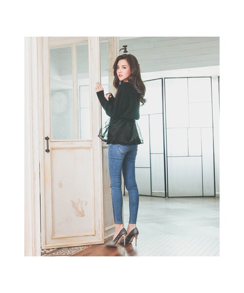 gracegift（グレースギフト）の「白雪公主漸層碎石跟鞋（シューズ・レディース・銀灰/粉紅/金/黑・35/36/37/38/39/40/41）」の9枚目の写真