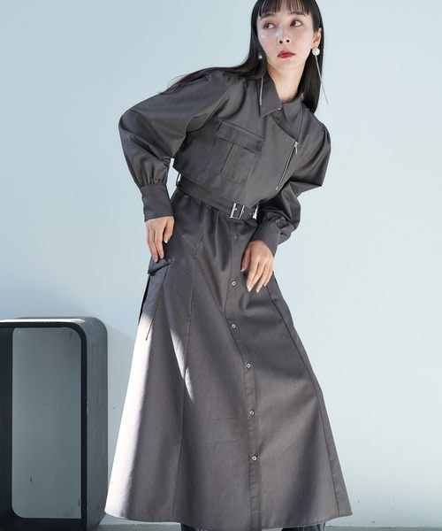 【美品】HARE ボレロデザインカーゴワンピース ⠀ 【NEW ARRIVAL】 __ ⁡ パイピングカーゴワンピース ¥16,500