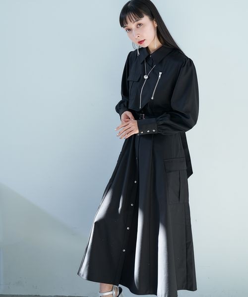 【美品】HARE ボレロデザインカーゴワンピース ⠀ 【NEW ARRIVAL】 __ ⁡ パイピングカーゴワンピース ¥16,500