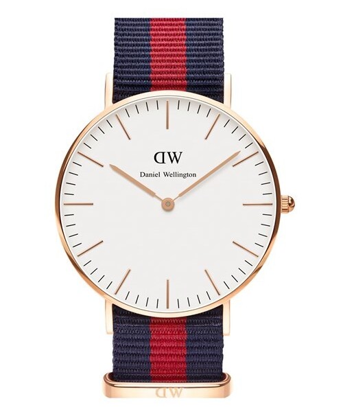Daniel Wellington(ダニエルウェリントン)の「Daniel Wellington 'Classic Oxford' NATO Strap Watch, 36mm(アナログ腕時計・レディース・Blue/ Red)」の2枚目の写真