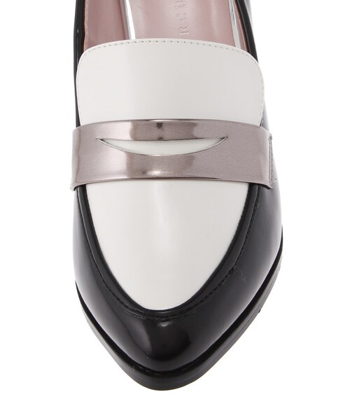 MERCURYDUO（マーキュリーデュオ）の「【GDS】 切替ローファーパンプス（シューズ・レディース・オフホワイト/ブラック・36/38）」の6枚目の写真