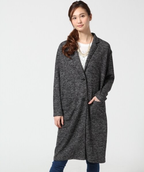 GLOBAL WORK（グローバルワーク）の「ＭＩＸロングジャケット２（ジャケット/アウター・レディース・グレー/ネイビー・Ｍ/Ｌ）」の5枚目の写真